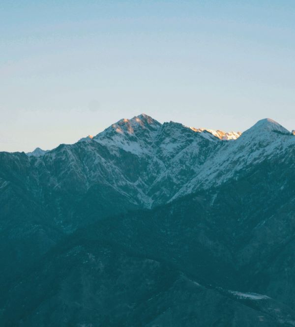 snow-capped mountains